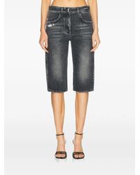 Givenchy - Distressed-Effect Denim Shorts - Lyst