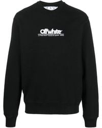 Off-White c/o Virgil Abloh - Logo-Embroidered Long-Sleeve Sweatshirt - Lyst
