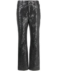 ROTATE BIRGER CHRISTENSEN - High-waisted Sequin-embellished Jeans - Lyst