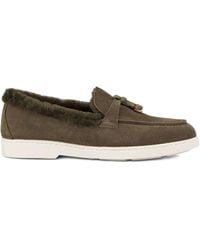 Doucal's - Suède Loafers Met Lammy Afwerking - Lyst