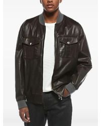 Brunello Cucinelli - フラップポケット レザージャケット - Lyst