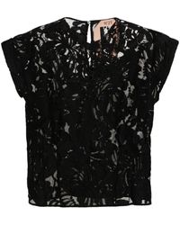 N°21 - Corded-lace T-shirt - Lyst