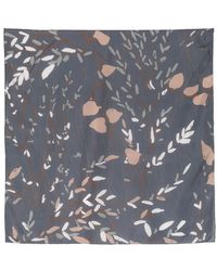 Brunello Cucinelli - Ramage-Print Silk Scarf - Lyst