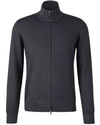 Gran Sasso - High-Neck Zip-Front Cardigan - Lyst
