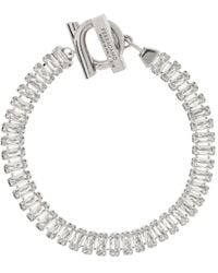 Ferragamo - Crystal-Embellished Gancini Bracelets - Lyst