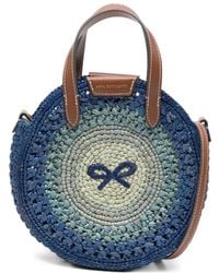 Anya Hindmarch - Small Round Bow Raffia Tote Bag - Lyst
