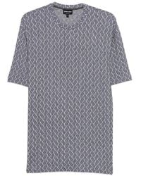 Giorgio Armani - Geometric-Pattern T-Shirt - Lyst
