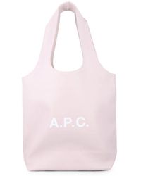 A.P.C. - Ninon Logo-Print Tote Bag - Lyst