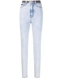Philipp Plein - High-Waist Denim Jeggings - Lyst