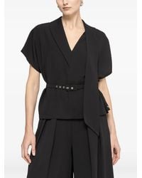 Nissa - Belted V-Neck Top - Lyst