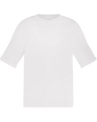 Brunello Cucinelli - Cotton Jersey Mock Neck T-Shirt - Lyst