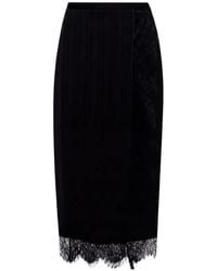 Twinset - Lace-Trim Pleated Midi Skirt - Lyst