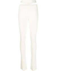 ANDREADAMO - High-Waisted Cut-Out Detail Trousers - Lyst