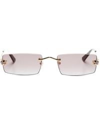 Cartier - Panther スクエアフレーム サングラス - Lyst