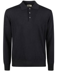 Altea - Knitted Polo Shirt - Lyst