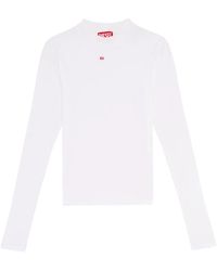 DIESEL - T-Mokky-Ls-Microdiv Mock-Neck Top - Lyst
