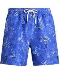 Polo Ralph Lauren - Graphic-Print Swim Shorts - Lyst