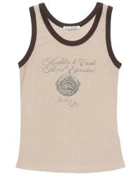 Acne Studios - Ribgebreide Top Met Grafische Print - Lyst
