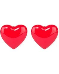 Moschino - Heart-Motif Clip-On Earrings - Lyst