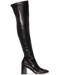 Mujer Zapatos de Botas de Botas de tacón y de tacón alto Botas Eiko con tacón Gianvito Rossi de Cuero de color Negro 