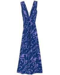 BLAKLACE - V-Neck Printed Dress - Lyst