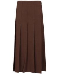 Al Duca d'Aosta - Long Pleated Skirt - Lyst
