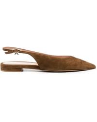 Gianvito Rossi - Slingback Pointed-Toe Ballet Flats - Lyst