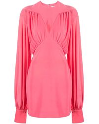 The Attico - Mini-Jurk Met Ruches - Lyst