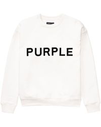 Purple Brand - Logo-print Cotton Sweatshirt - Lyst