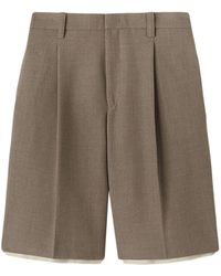 Jil Sander - Layered Wool Tailored Shorts - Lyst