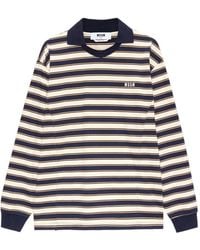 MSGM - Striped Long-Sleeve T-Shirt - Lyst