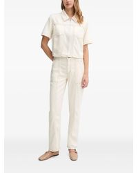 DKNY - Zip-Front Denim Shirt - Lyst