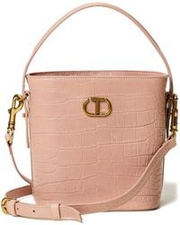 Twinset - Crocodile-Effect Leather Bucket Bag - Lyst