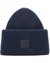 Acne Studios - Large Face Logo Beanie - Lyst