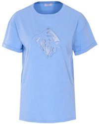 Liu Jo - T-Shirt À Ornements En Cristal - Lyst