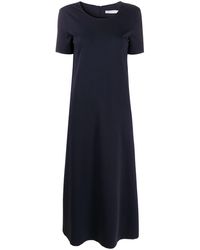 Harris Wharf London Vestido midi acampanado - Azul