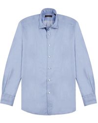 Glanshirt - Katoenen Button-Up Overhemd - Lyst