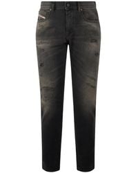 DIESEL - Distressed Straight-Leg Jeans - Lyst