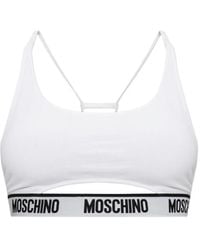 Moschino - Haut Dos Nu À Bande À Logo - Lyst