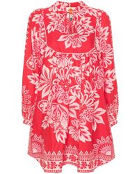 FARM Rio - Flora Tapestry Mini Dress - Lyst