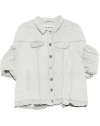 Rundholz - Acid-Wash Puff-Sleeve Jacket - Lyst