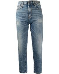 R13 - High-Waist Cropped Jeans - Lyst