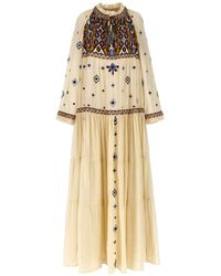 Fortela - Arsia Embroidered Maxi Dress - Lyst