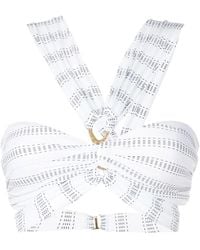 Amir Slama - Striped Ring-Detail Bikini Top - Lyst