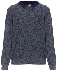 Paul Smith - Contrast-Collar Marl Sweater - Lyst