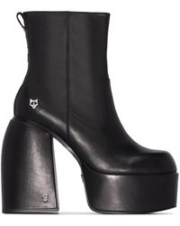 Stile Punk autunno inverno stivali elastici caldi scarpe stivaletti donna  tacchi alti Sexy stivali alti al ginocchio con plateau marrone  nero|Knee-High Boots| - AliExpress