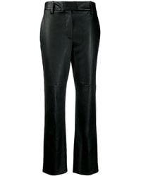 Brunello Cucinelli - Straight-Leg Leather Trousers - Lyst