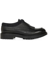 Etro - Lace-Up Grained-Leather Loafers - Lyst