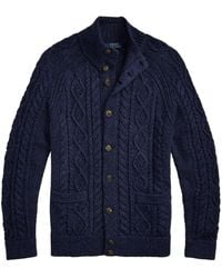 Polo Ralph Lauren - Aran-Knit Cardigan - Lyst
