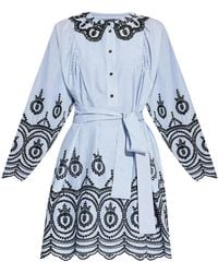 Munthe - Broderie Anglaise Organic Cotton Dress - Lyst